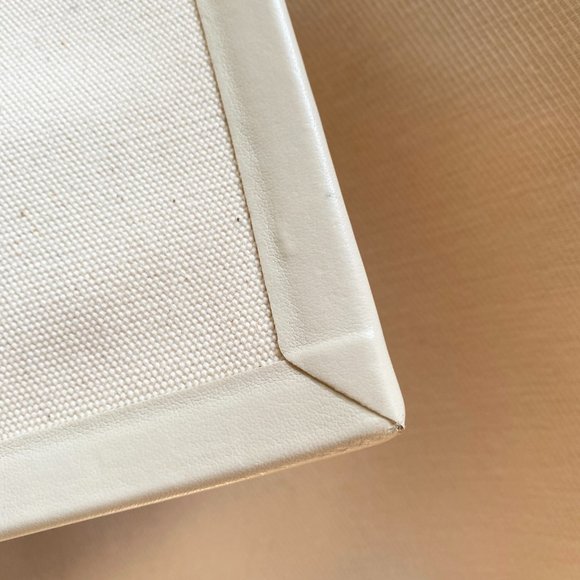 Celine "Made In" Canvas Clutch with Red Font. - Picture 10 of 14